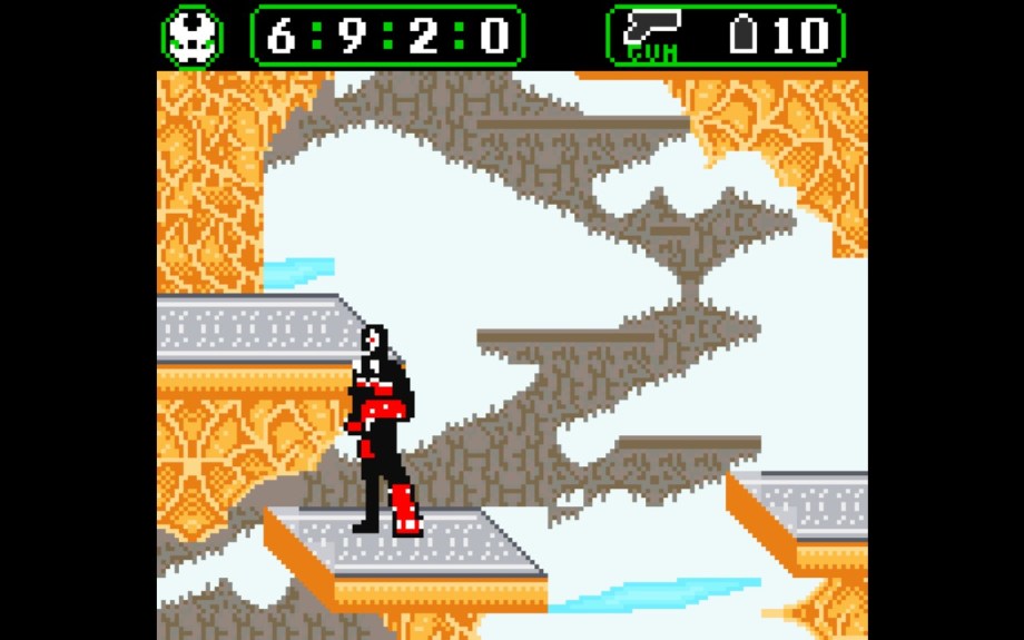 A Screenshot of Spawn 1999, showing Spaawn on some platforms in the Heaven level.